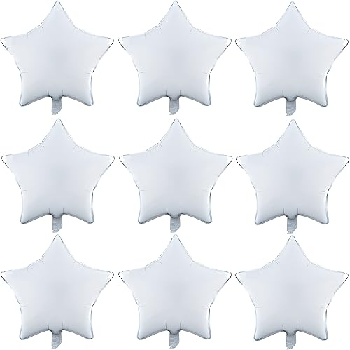 Miniatura 9 de Globo de aluminio con forma de estrella azul claro, 10 globos grandes de helio Mylar para decoración de fiesta de cumpleaños, boda, fiesta, 18 Azul