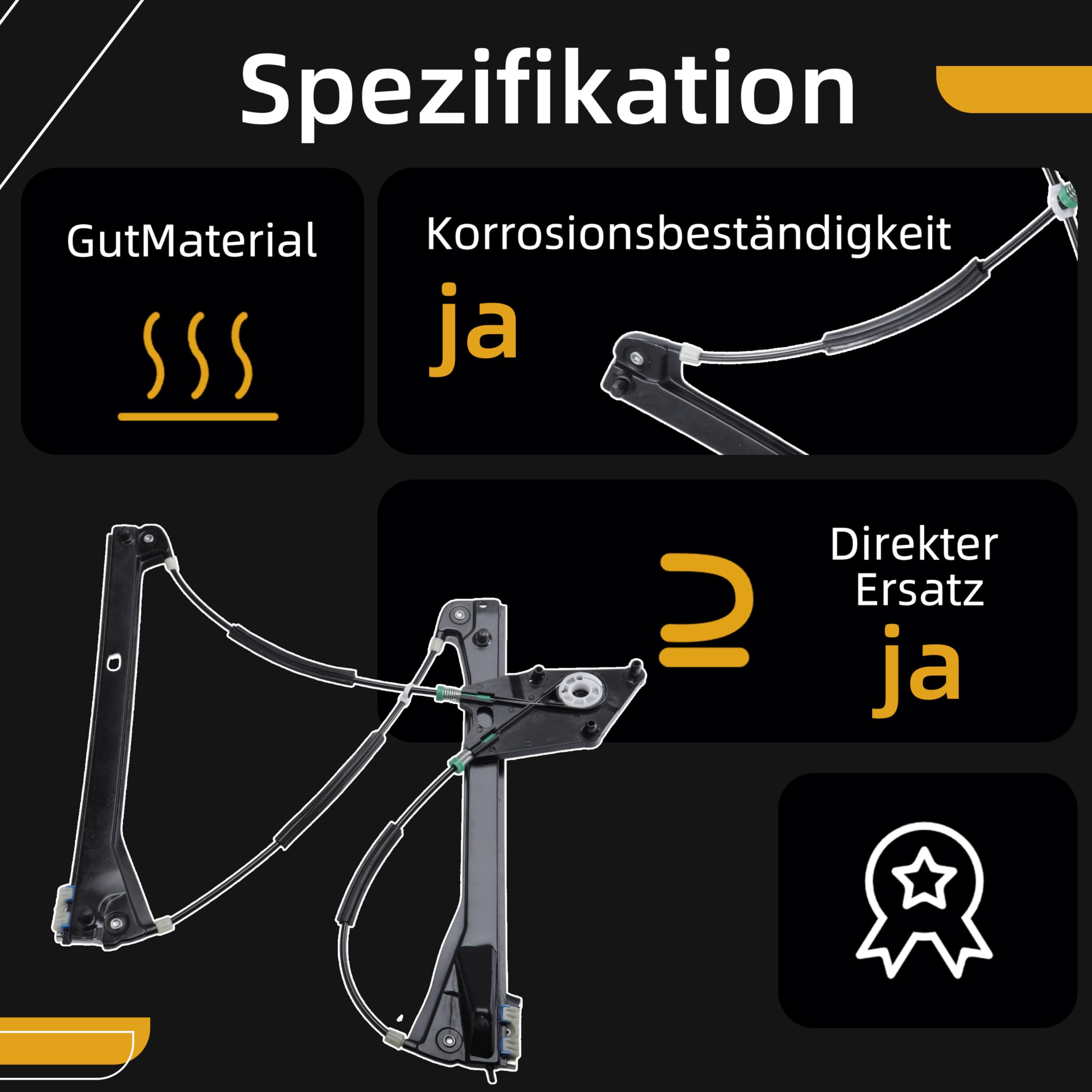 Elektrischer Fensterheber vorne links Passend für Polo 6C1 6R1 2009-2024, für Polo 6R 6C 2014-2017 für Polo Vivo Schrägheck 2010-2017# 6R4837461 6R4837461C