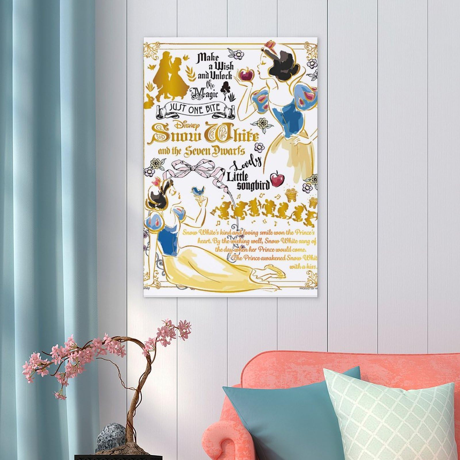 Amazon｜白雪姫 ポスター 絵画 インテリア 壁紙用 壁紙 アートポスター