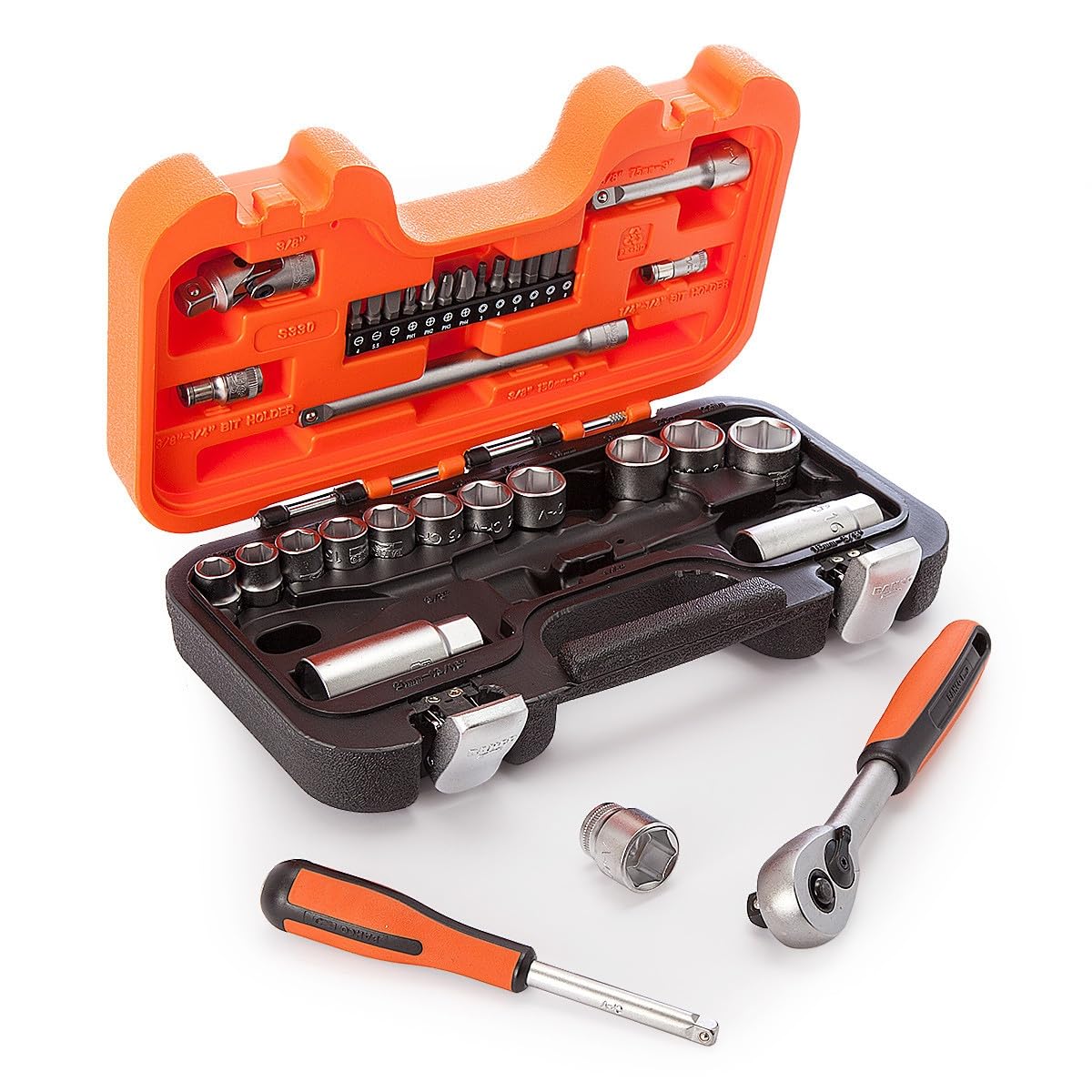 BAHCO BELZER GMBH S330 Set chiavi a tubo, 0,6 cm (0,25") + 3/8", 34 pezzi