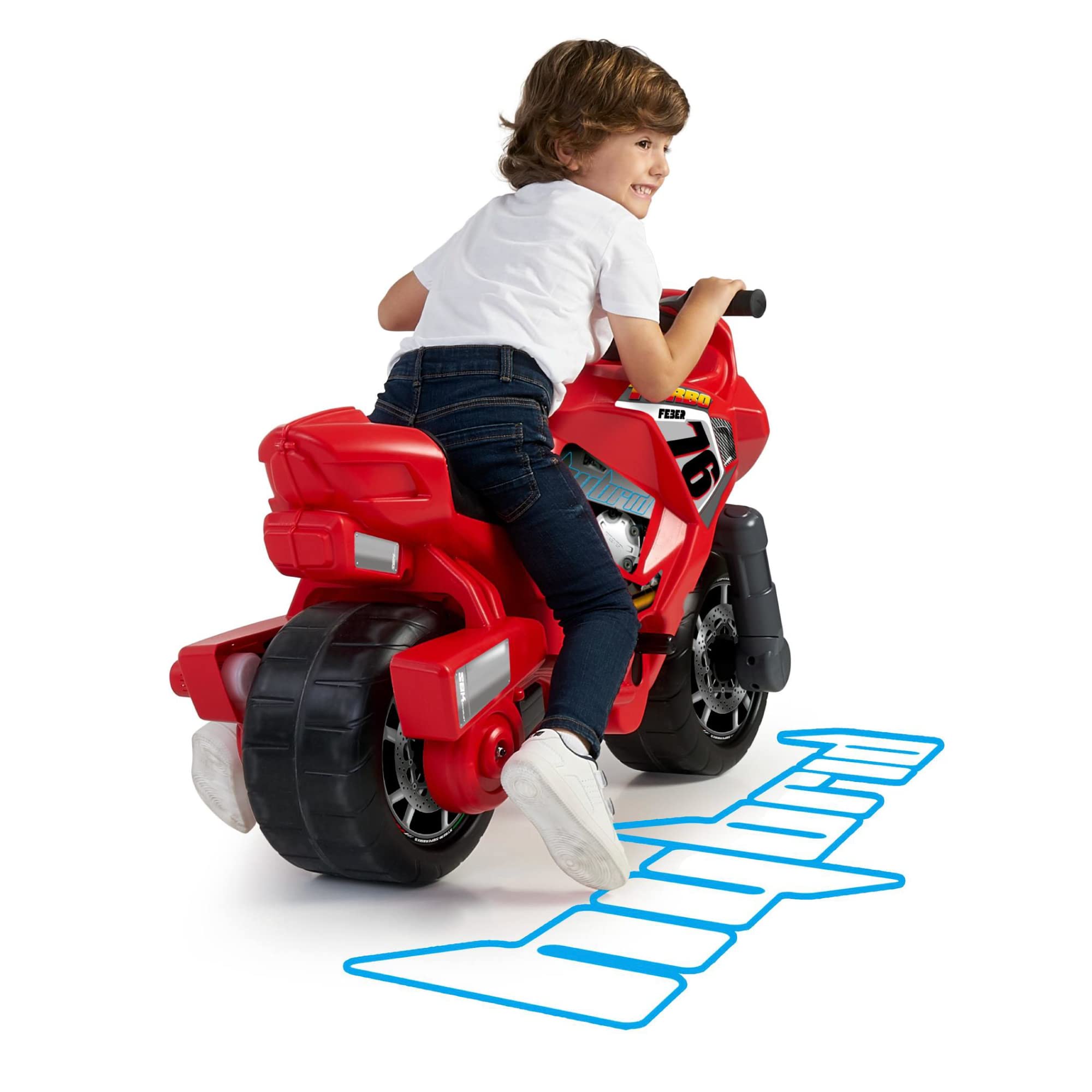 FEBER - Motofeber Turbo Hybrid 6V, Moto a Batteria e Primi Passi, per Bambini e Bambine a Partire dai 3 Anni, Famosa (800013781)