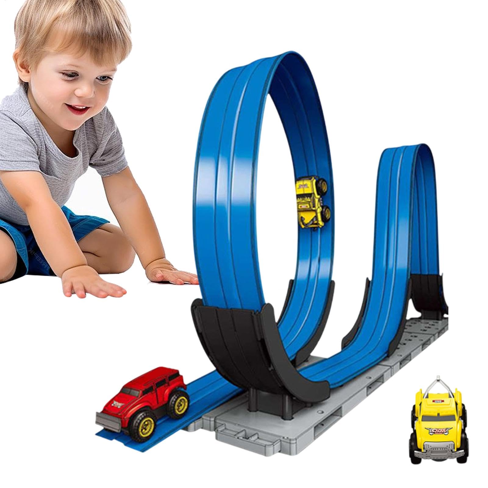 Slot Car Race Track Toys Sets, Magnetic AntiGravity Car Race Track Set, Slot Car Race Tracks Sets, Car Track Play Set for Kids, Boys, Girls Teens, All Ages, Car Racing Games for Children