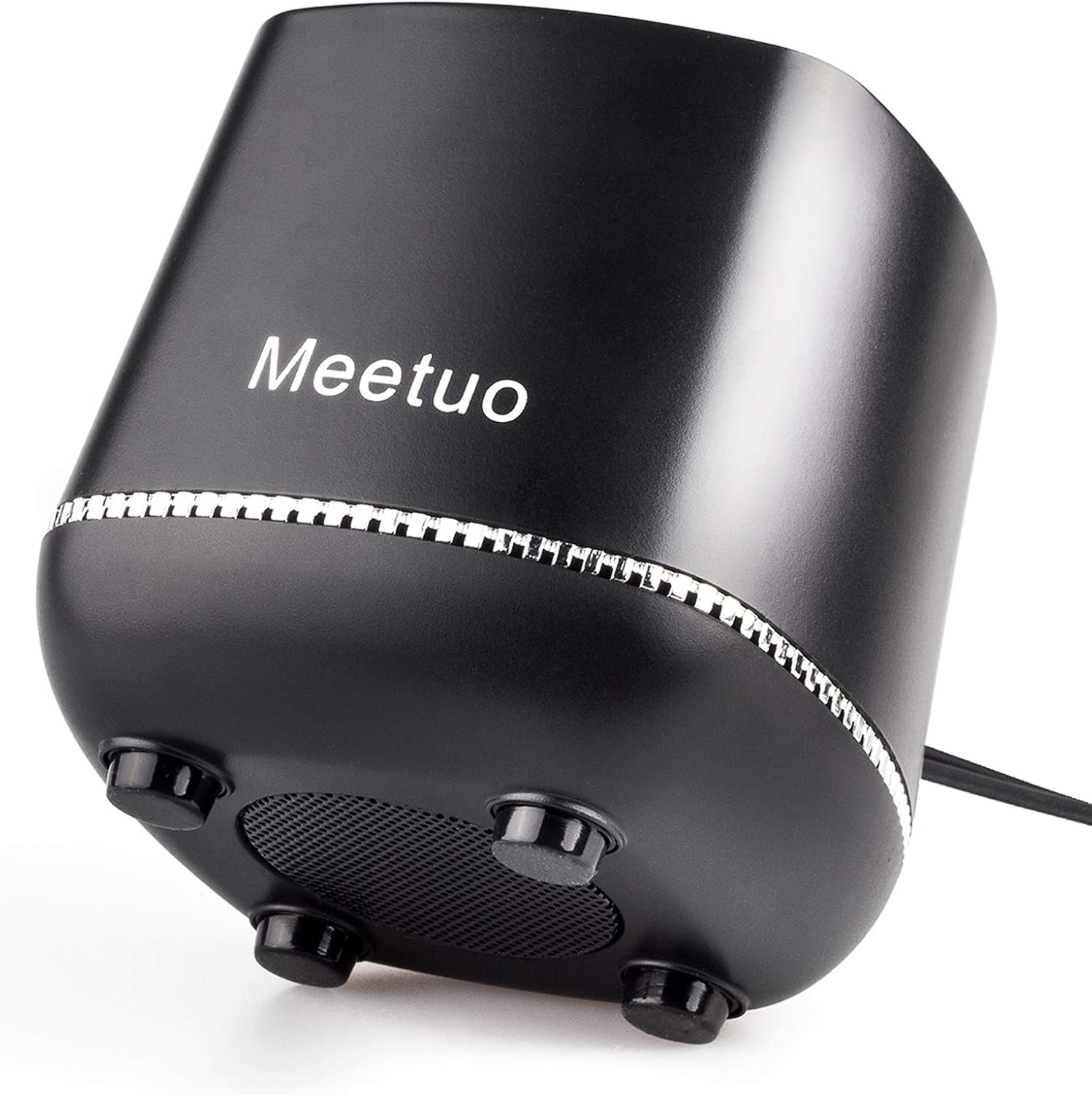 Meetuo Wired Speaker, Computer Speakers for Desktop, USB Powered Small Speakers with 3.5mm Jack Stereo Sound for Laptop, PC, Desktop, Office(Black)