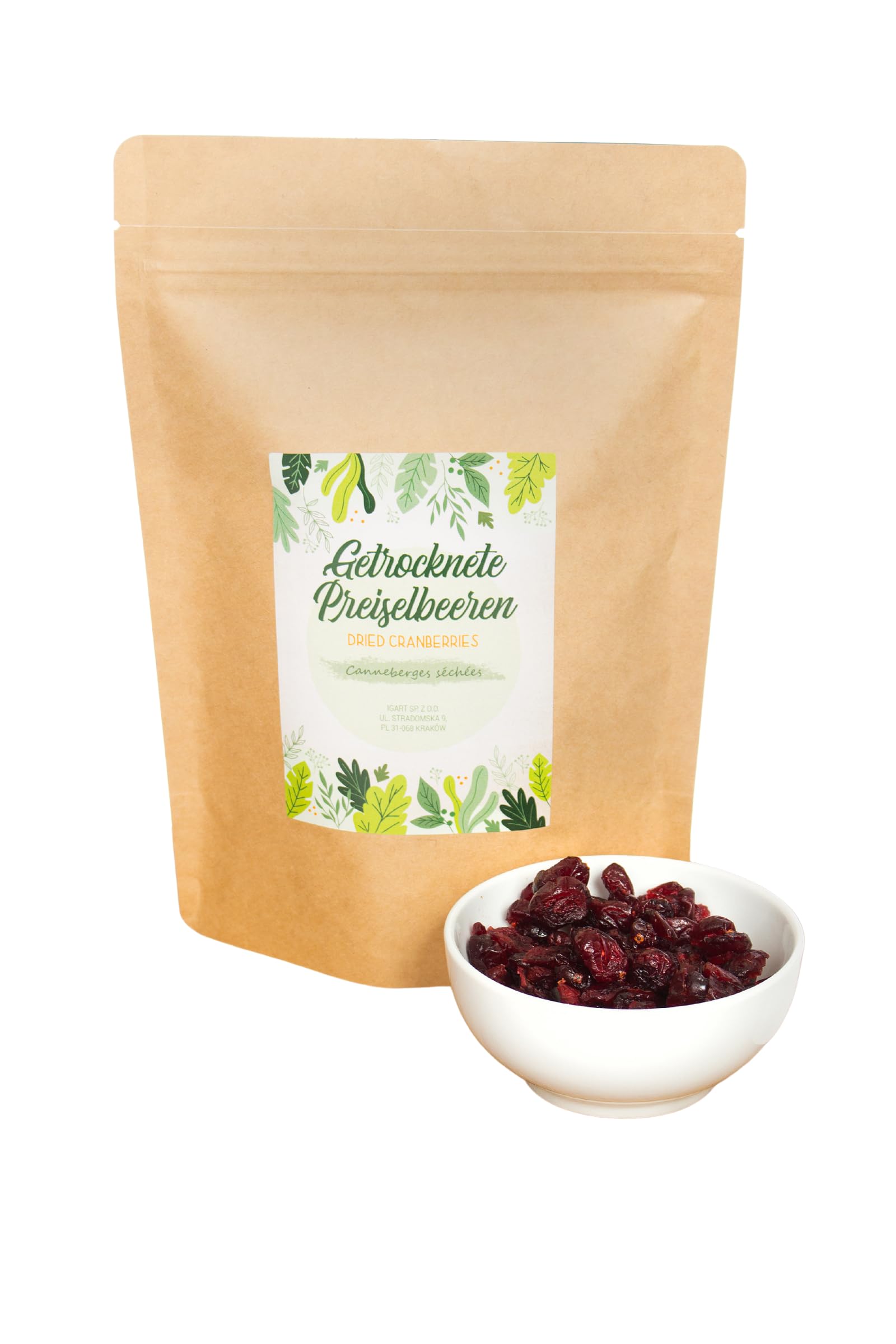 Arándanos secos enteros 10kg, Calidad 1A, Dulzura natural, Ideales como snack, en cereales, yogur o para repostería