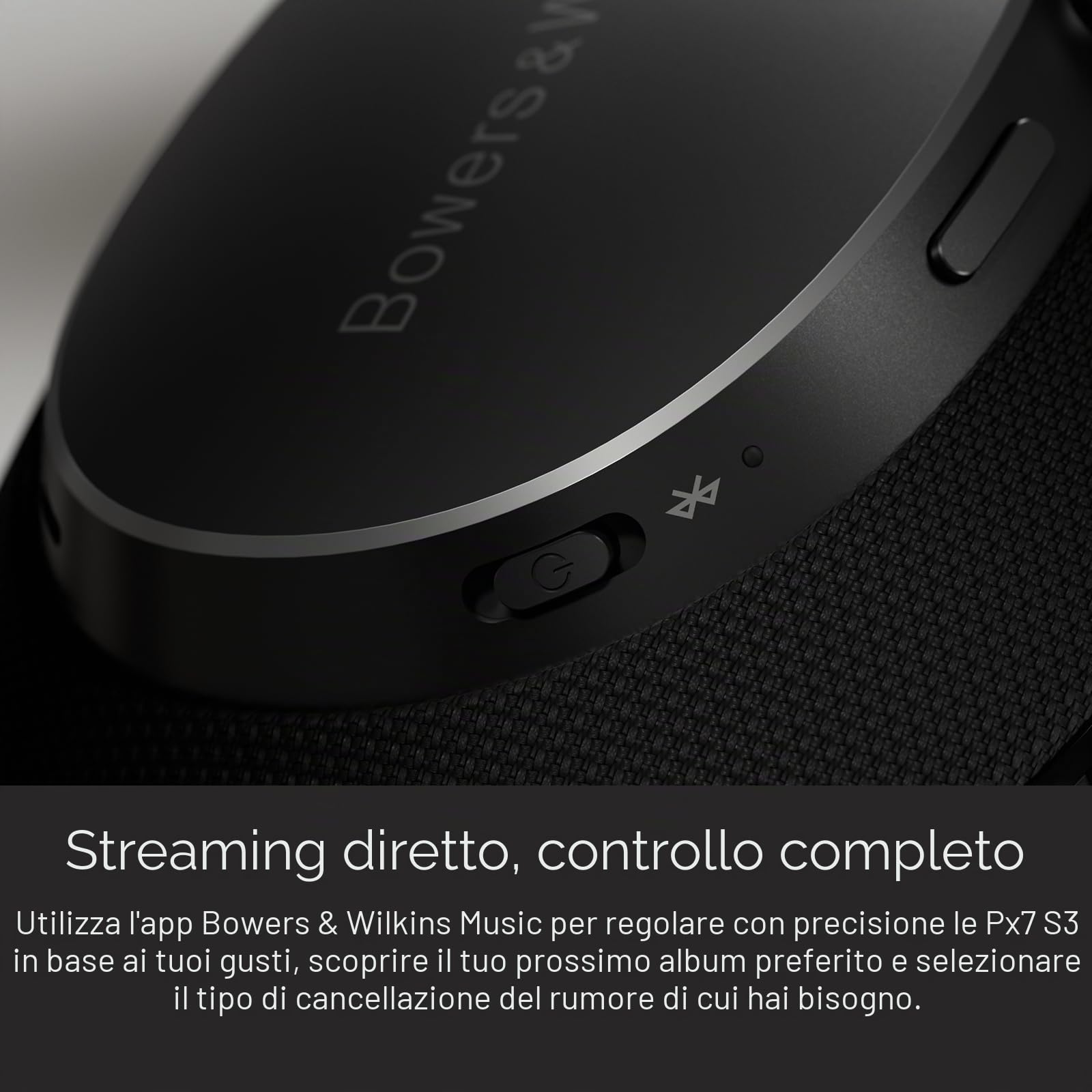 Bowers & Wilkins Px7 S3 Cuffie Wireless Over-Ear, Cancellazione Avanzata del Rumore, DSP 24-bit, aptX Lossless, Riproduzione 30 Ore, 8 Microfoni, Ricarica Rapida - Indaco Blu