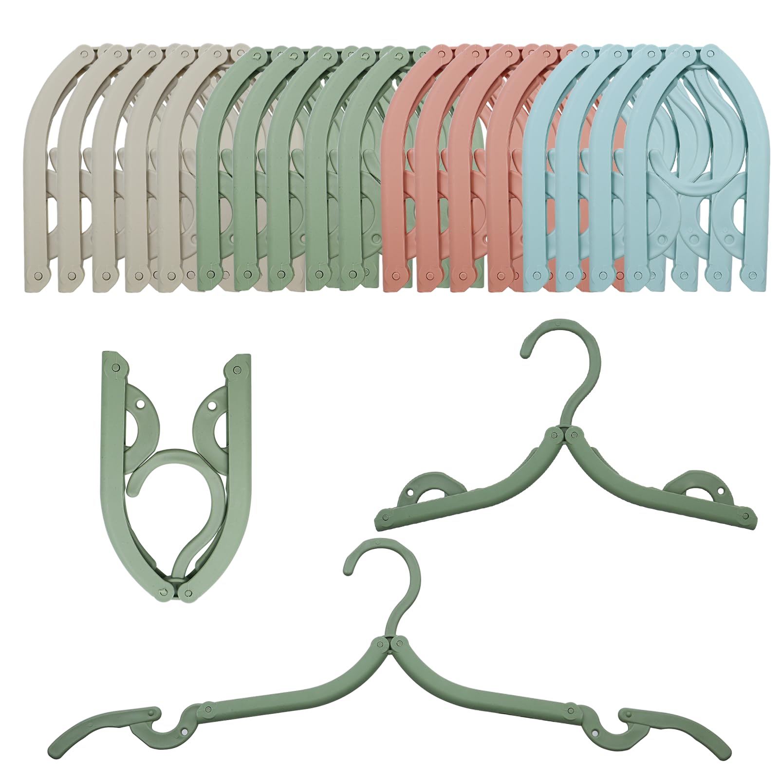 Cintre Pliant Lot De 20 Cintres De Voyage En Plastique Pour Vêtements En Plein Air, Camping, Voyage (5 Couleurs Cintre De Voyage Pliable