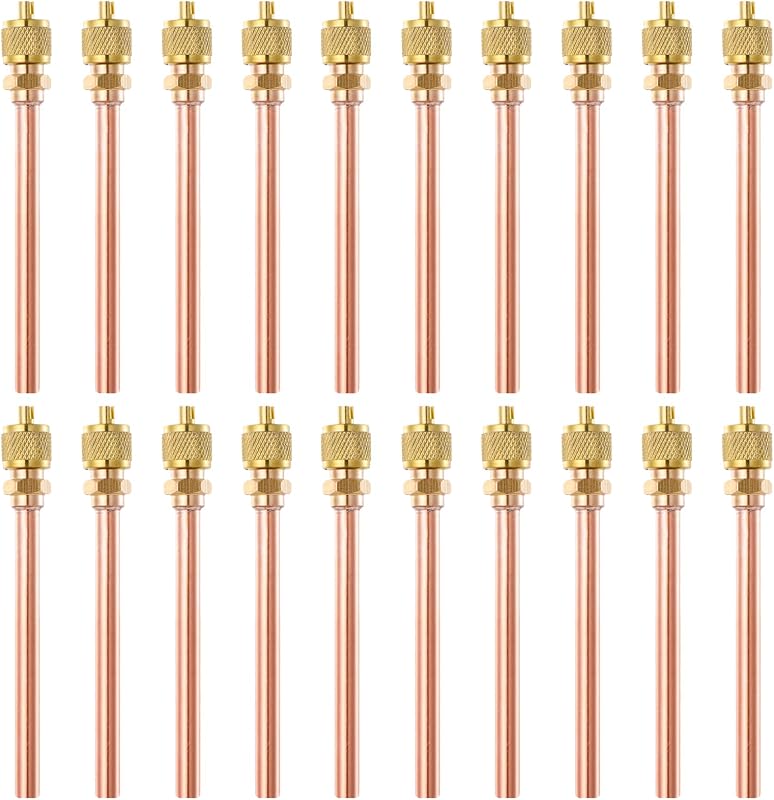 Kit com 20 válvulas de acesso para serviço Tigbear 1/4" SAE x 1/4" OD, haste de 8,99 cm