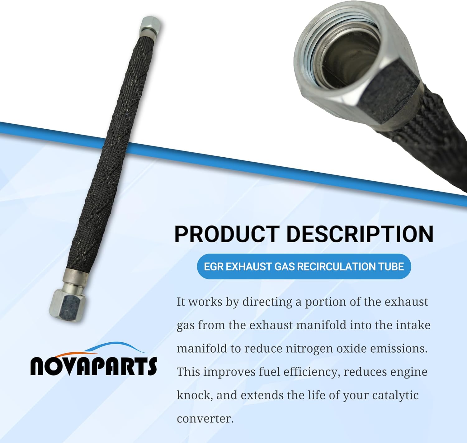 598-169 10222061 EGR Exhaust Gas Recirculation Tube for 1996-2000 Chevy C2500 C3500 K2500 K3500 P30 Express 3500 GMC C2500 C3500 K2500 K3500 P3500 Savana 3500 7.4L V8