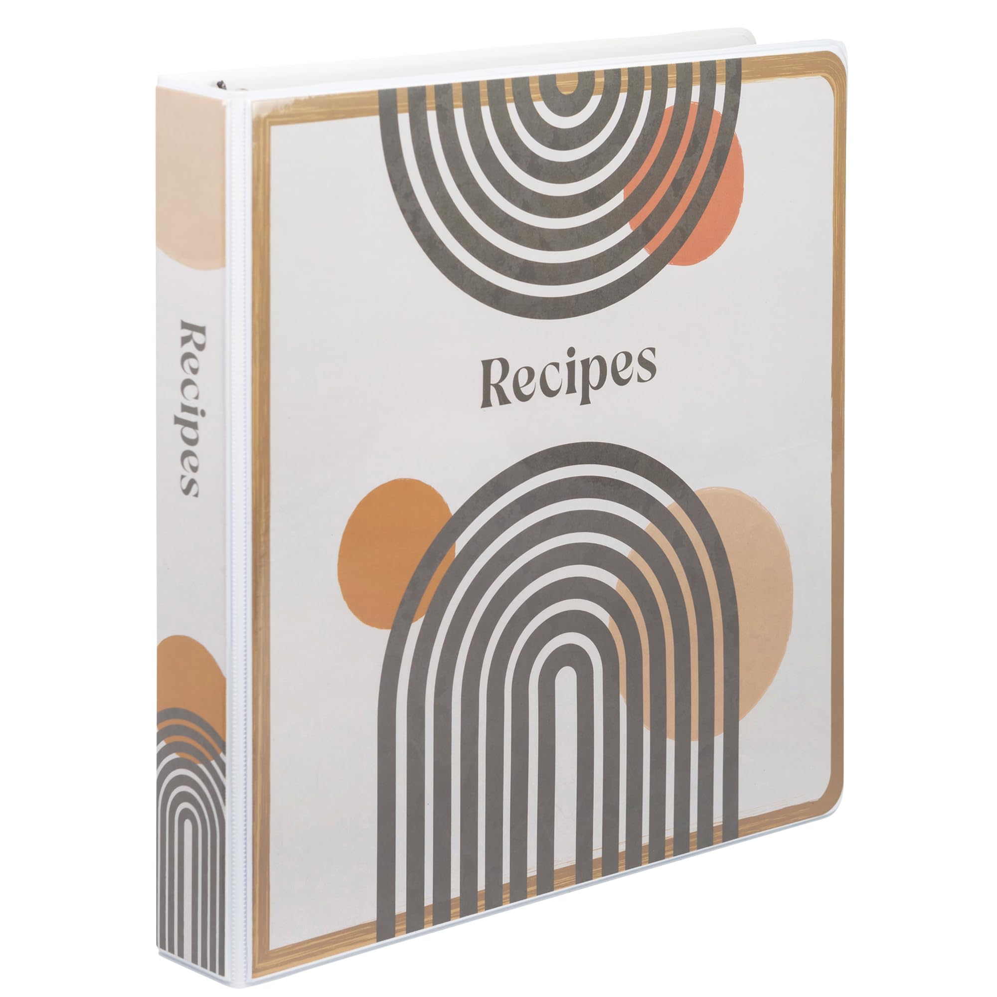 Samsill Recipe Folder Full Page 8.5 x 11 kit, 1 inch D-Ring, mid Century Design