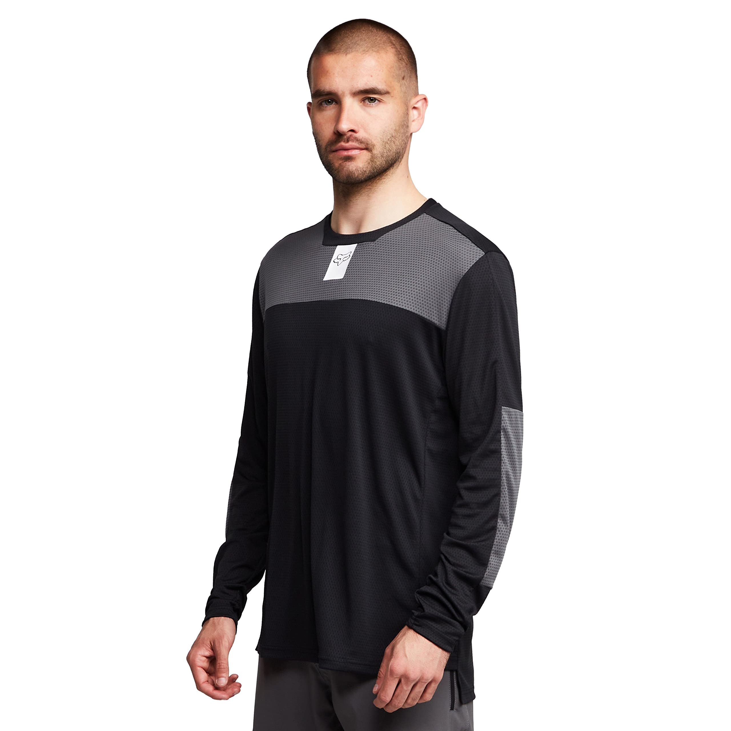Fox Racing Men's Black Defend Ls Mountain Bike Jersey, Small