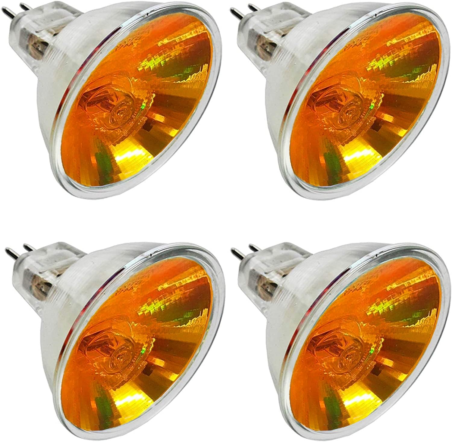Spares2go MR16 Amber Light Bulbs for Dimplex OptiMyst Xenon Lamp