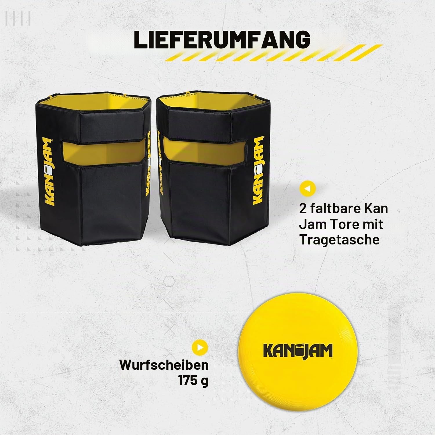 Generisch KanJam Pack 'n Go – Faltbares Wurfspiel - Reiseset für unterwegs