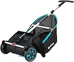 GARDENA (03565) Lawn and Leaf Collector, Durable and Easy to Manuever Push Lawn and Leaf Sweeper with Large Capacity 3.2 cu. ft. Mesh Collection Hopper Bag, 5 Year Warranty