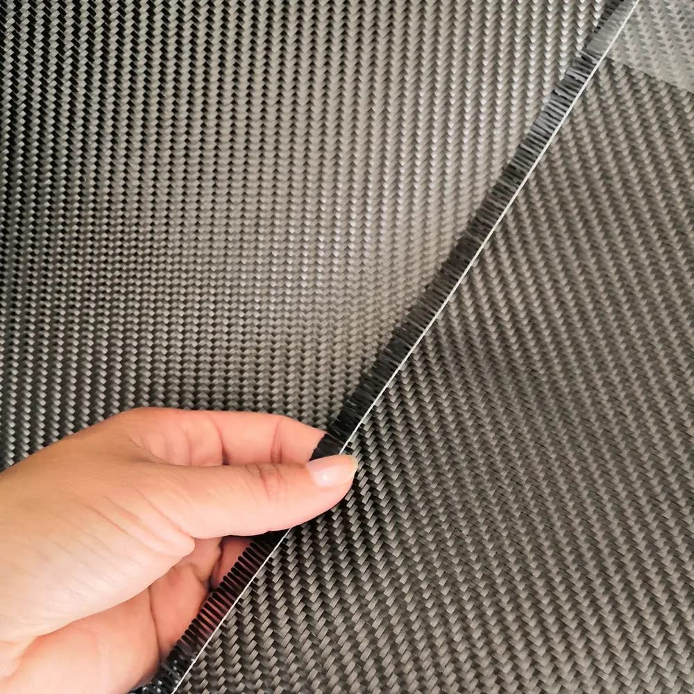 Tela de Fibra de Carbono 3K Tela Alta Fuerza para Reparación y Refuerzo | 200g/m² | 1mRollo Ancho 0.5mlongitud,Twill