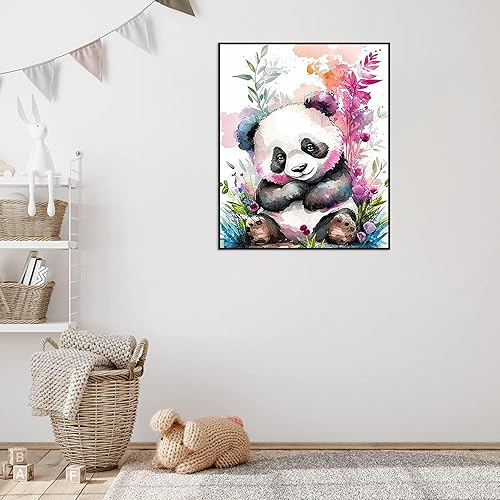 Miniatura 3 de Panda - Kits de arte de diamantes 5D para adultos principiantes, arte de puntos de diamante redondo de taladro completo para adultos, pinturas de
