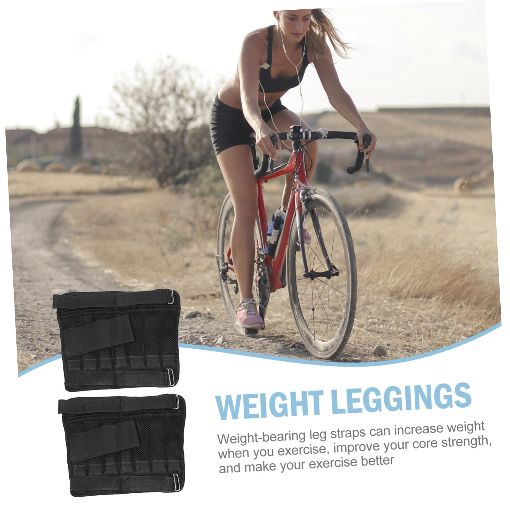 Cavigliere Pesi da 2kg in Nylon e Piastra D’acciaio Nero | Corsa e Trekking, Design Staccabile, Adatte a Principianti e Appassionati Intermedi