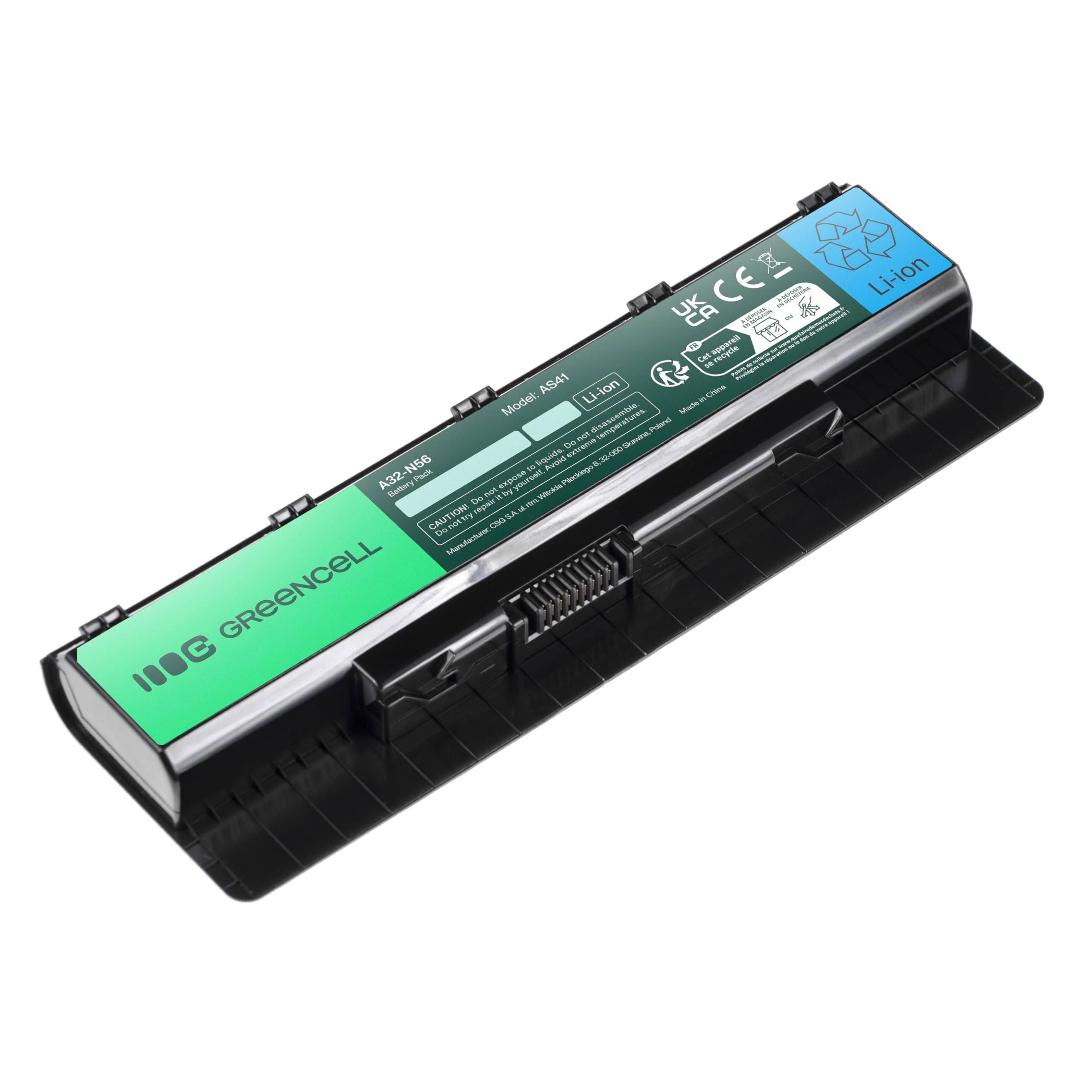 Green Cell Batteria A32-N56 per Asus N56 N56V N56VB N56VJ N56VM N56VV N56VZ N76 N76V N76VB N76VJ N76VM N76VZ G56 G56JK G56JR Portatile (4400mAh 11.1V Nero)