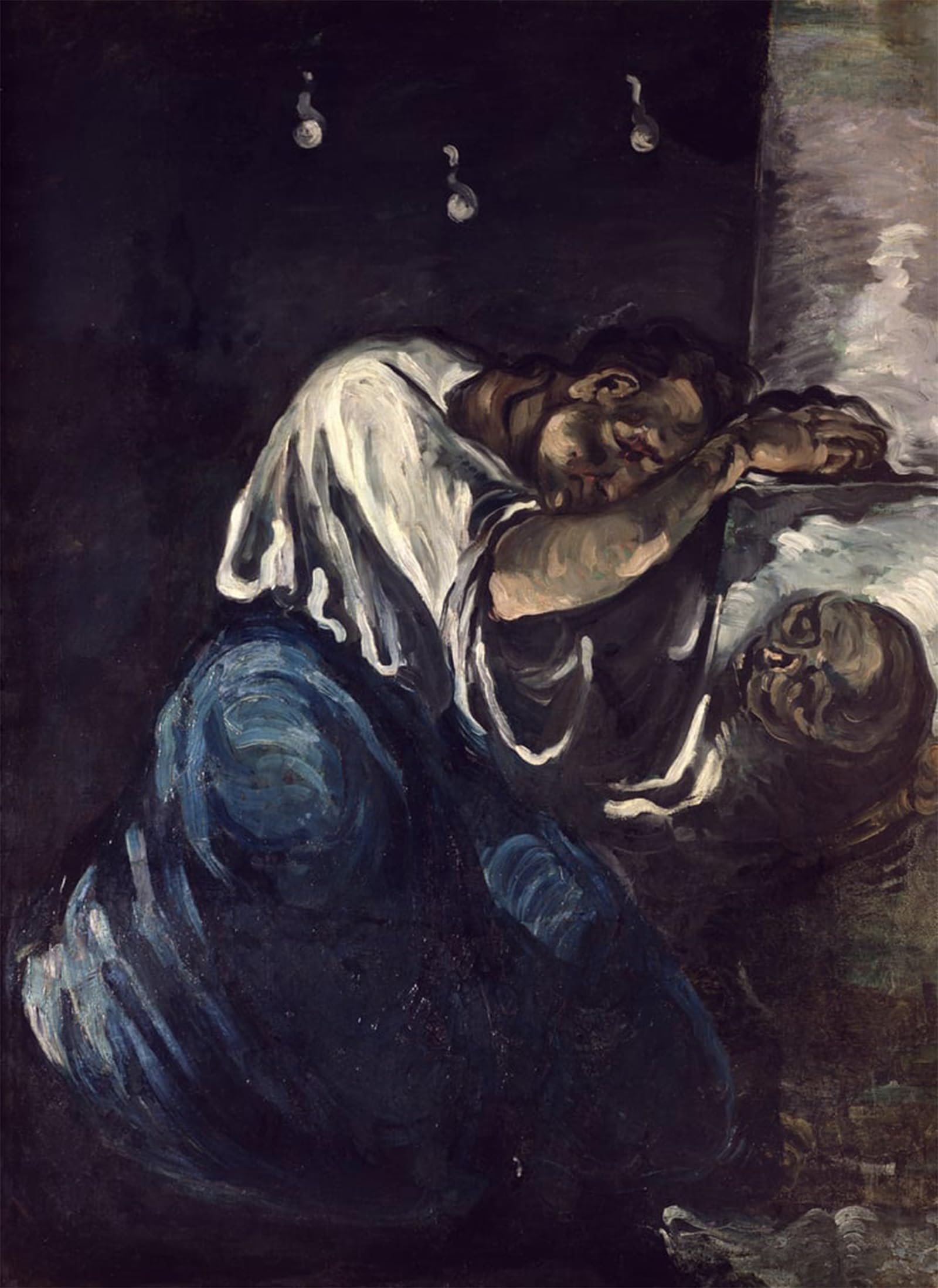 SERENDIPITP Abstract Painting Mural Print Picture Wall Decor Painting the Magdalene or the Pain by Paul Cézanne Vintage Wall Artwork for Home Decor 60x90cm