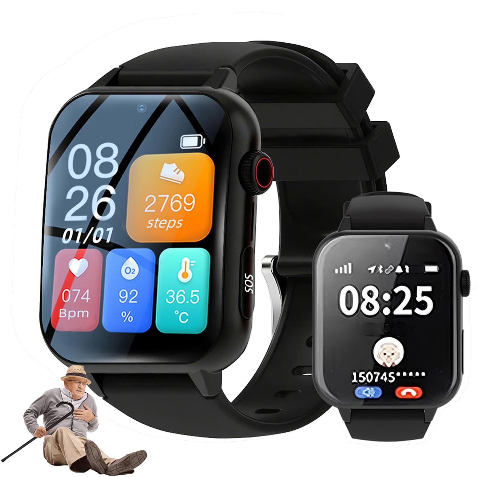 Reloj Inteligente con Botón De Emergencia Sos Y Rastreador GPS B