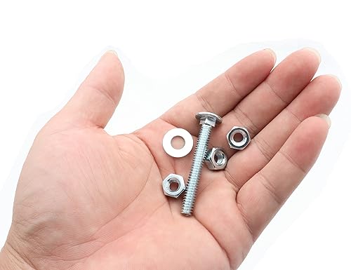 Miniatura 11 de LBY Kit surtido de 15 tornillos de carro, tornillos de cabeza redonda de 1/4-20 x 1 pulgada (con tuercas hexagonales y arandelas planas), acero al