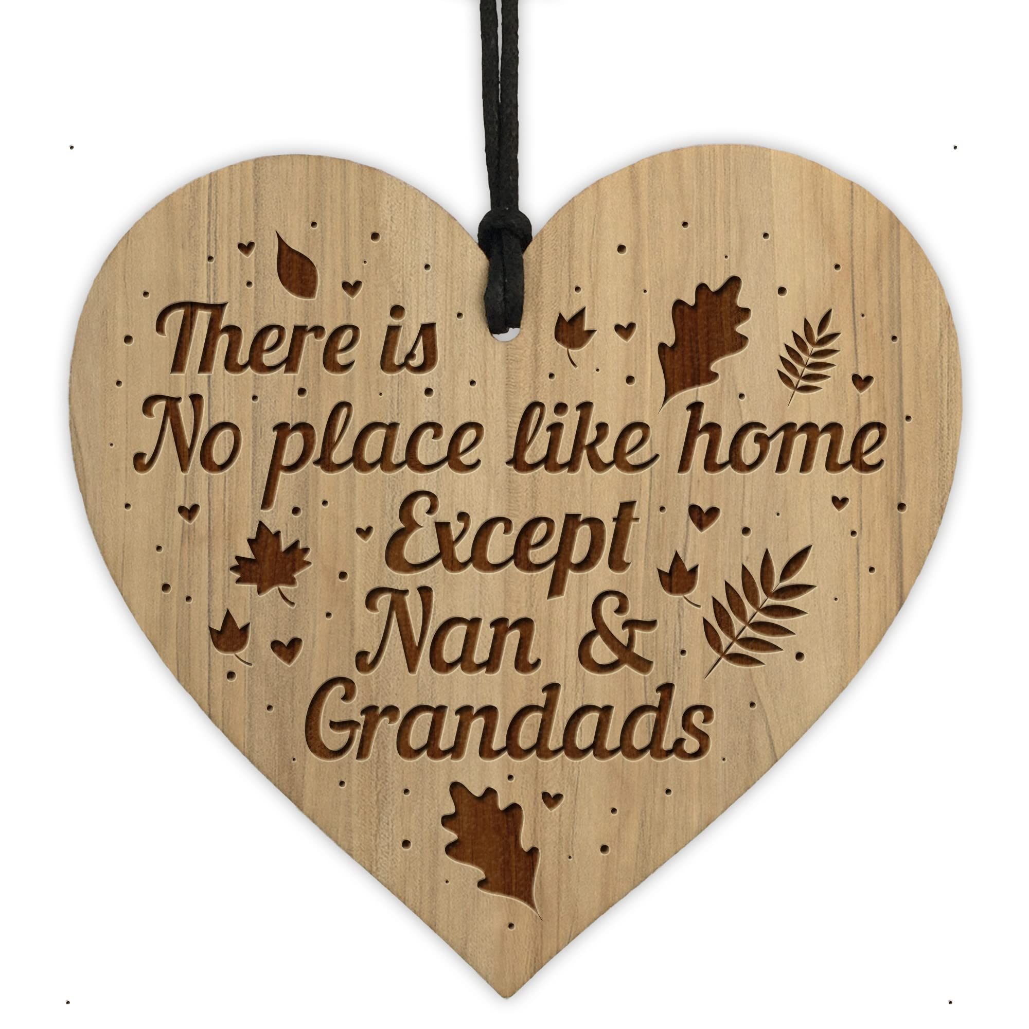 Red Ocean No Place Like Home Nan And Grandad Plaque Home Sign Grandparent Gift For Him Her