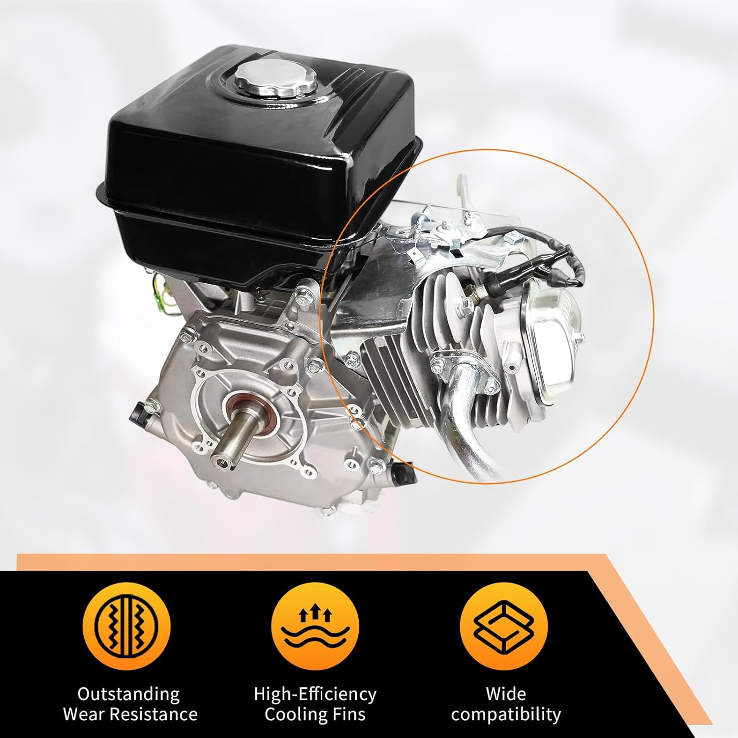 Assembled Cylinder Head Kit fit for Honda GX340 GX390 11HP 13HP Engine, Includes Rockers Valves Springs Gaskets Bolts & Spark Plug