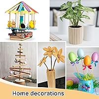 Vista 5 de ONUPGO 10 varillas de clavija, clavijas de madera sin terminar de 5/8 x 12 pulgadas para manualidades y bricolaje