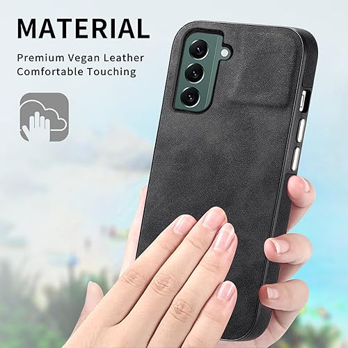 Miniatura 4 de Asuwish Funda de teléfono para Samsung Galaxy S22 Plus S22+ 5G con protector de pantalla de vidrio templado y funda delgada de cuero suave,