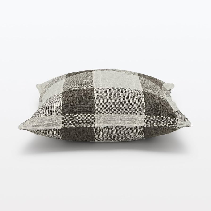 無印良品 ビーズクッション グレー チェック柄 大きめ　ブラウンの替えカバー付き 無印良品 ビーズクッション グレー チェック柄 大きめ ブラウン