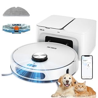 Robot Vacuum and Mop Combo, 3-in-1 Robotic Vacuums Cleaner with 70-Day Self-Emptying Base, LiDAR Navigation Smart Mapping & Strong 6000Pa Suction, for Pet Hair, Hard Floor, Carpet - Amazon product rated Grade A