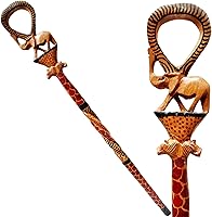 Vista 9 de Bastón decorativo de madera africana (hecho a mano en Kenia)