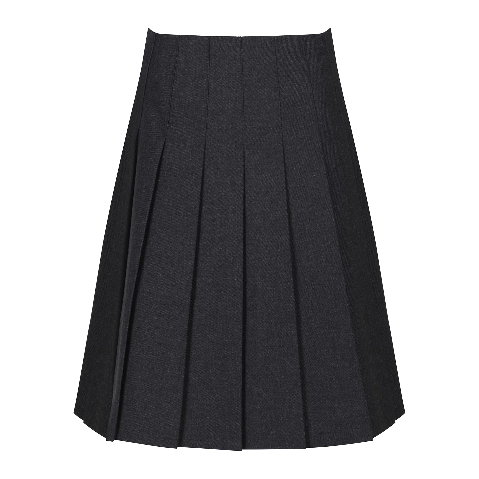 TRUTEX Women's Pleated School Skirt - Mid Grey - W34 L18