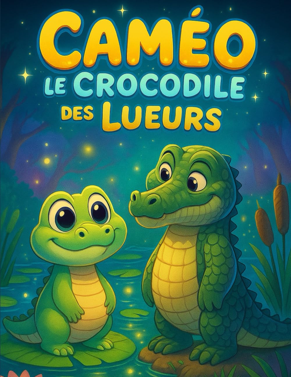 Caméo le Crocodile des Lueurs: Caméo observe les petites lumières qui dansent à la surface de l’eau… Un livre de coloriage et d’histoire pour les enfants de 2 à 5 ans