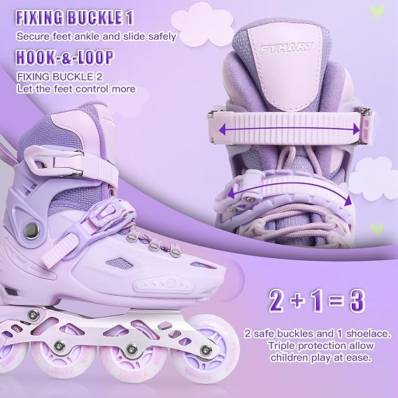 Girls Adjustable Inline Skates for Girls Boys Girls Roller Skates for Beginners Large Roller Skates for Children, Indoor Beginners Inliner Outdoor
