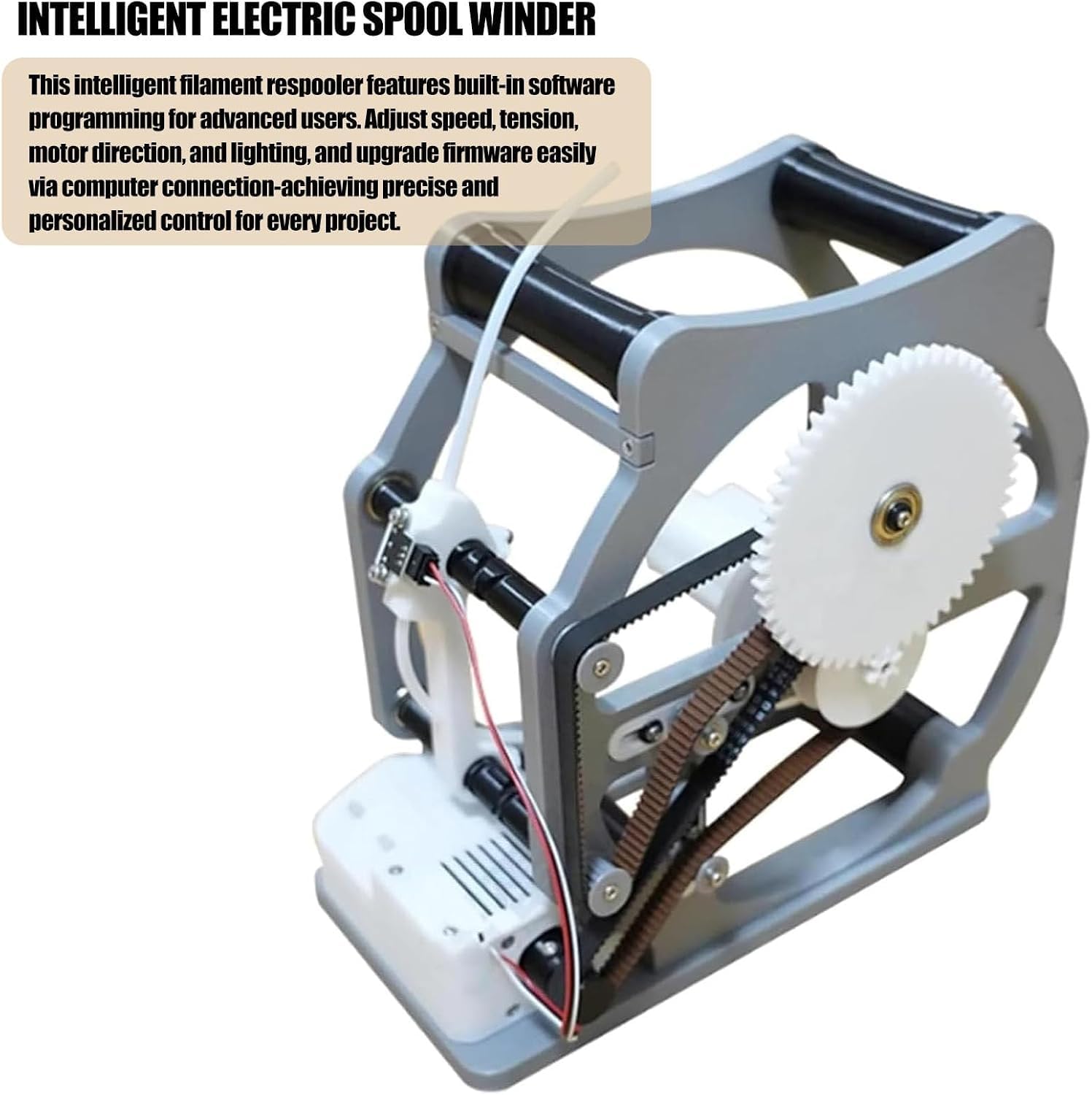 Rebobinador De Filamento Industrial 3D, Bobinador De Filamento 3D, Bobinador Eléctrico, Bobinador De Alambre/Alambre De Soldadura, Enrolla De Forma Ordenada Sin Enredos, para Bobinas De 1 Kg.