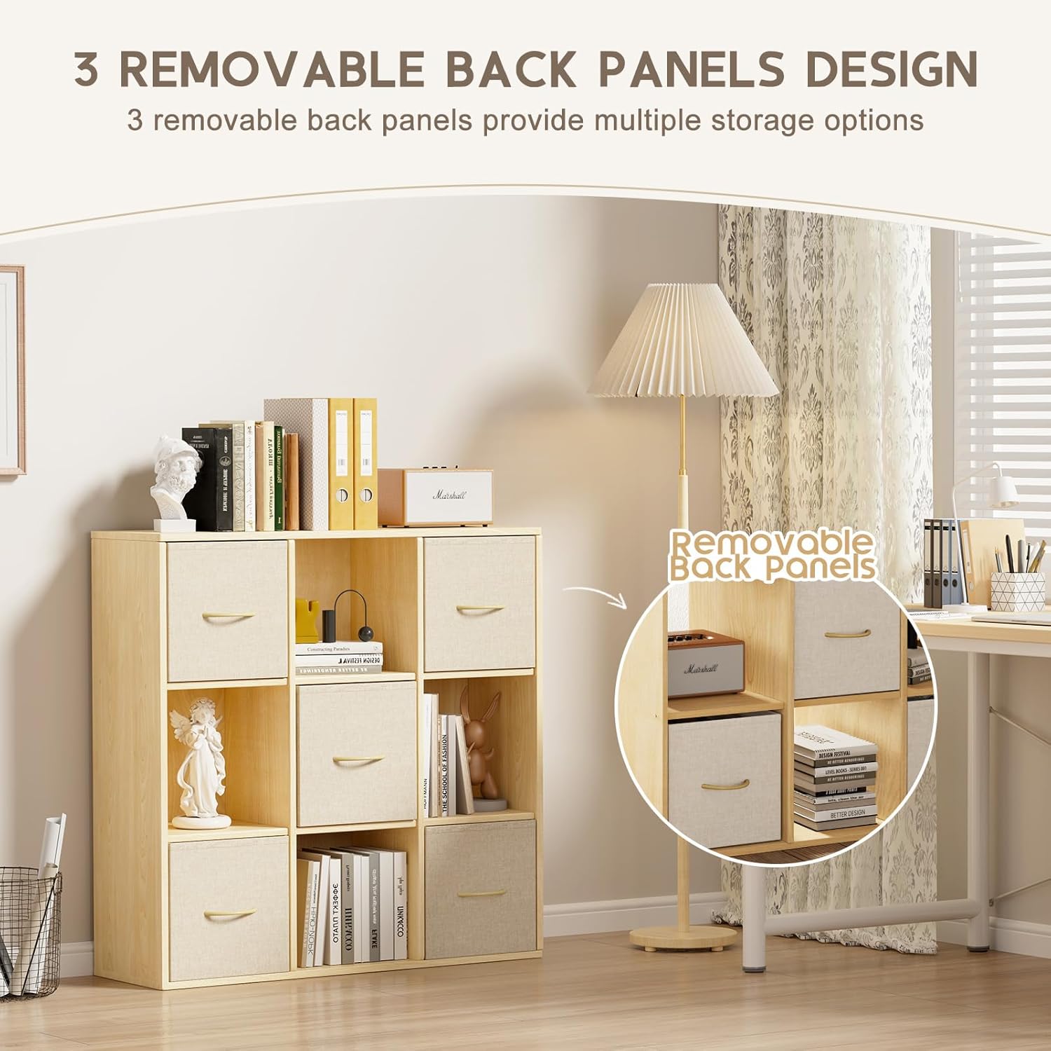 EXPERLAM 9 Cube Storage Organizer with removable back panels