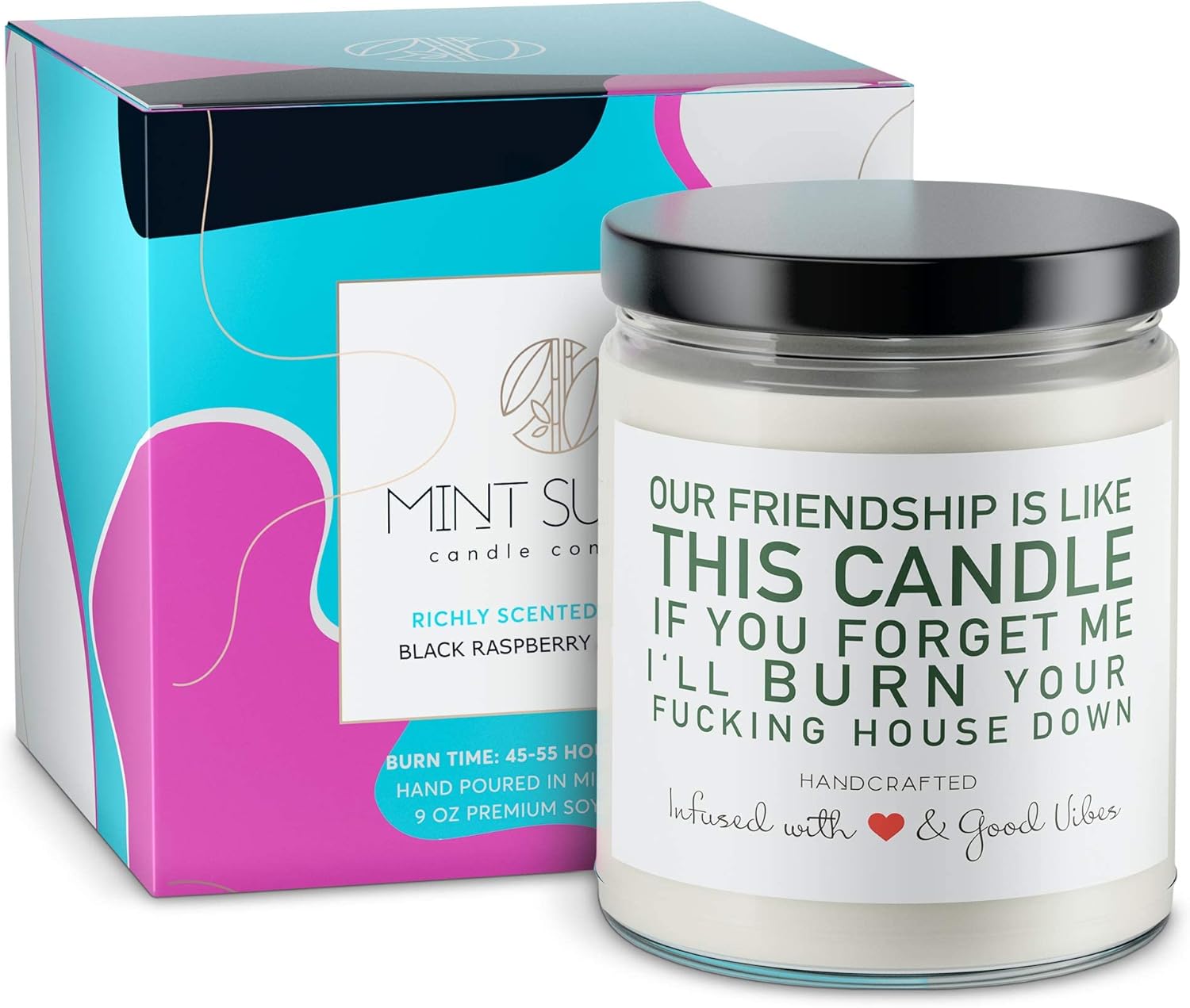 Friendship Gifts for Women - Candle Funny - Birthday Friend Gift - Hand Poured in The USA - 9 oz - Cute Christmas Gift Ideas - Image 2