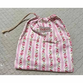 Amazon.co.jp: キャスキッドソン 巾着 ポーチ 花柄 ピンク 縦