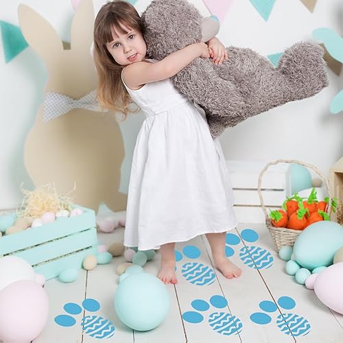 Miniatura 7 de 2 plantillas de conejo de Pascua para pintar en el césped, plantillas de madera de conejo de Pascua, plantillas de huevo, plantilla de pata de