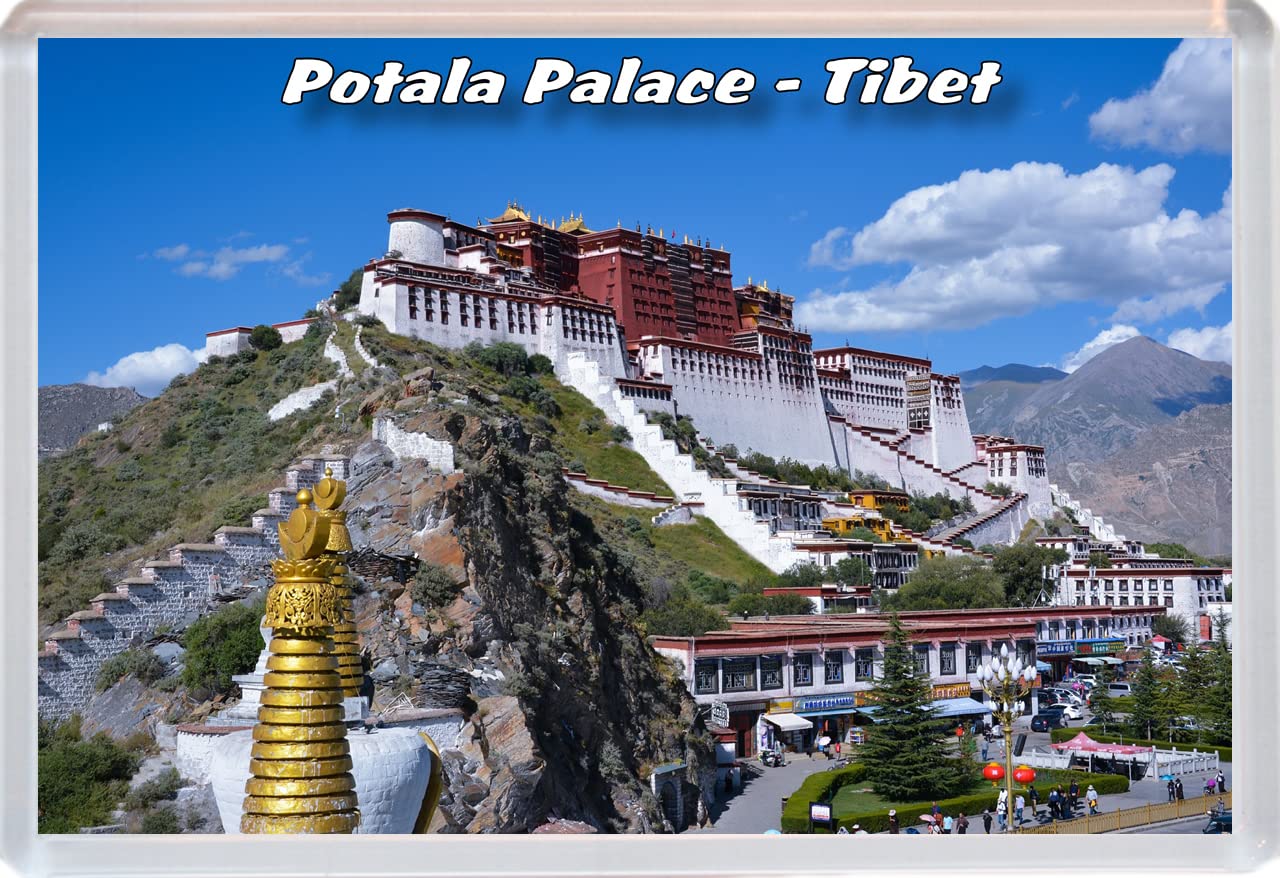 Baked Bean Store Multicolor Potala Palace - Tibet - 96 X 67Mm Jumbo Fridge Magnet/Magnets Bbsfhm313