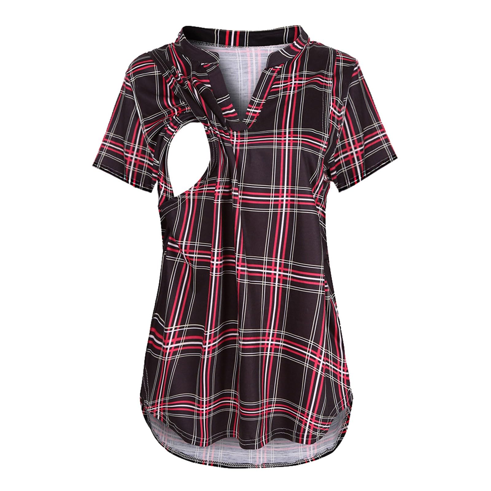Lot de 3 t-shirts d'allaitement à manches courtes et col en V pour femme