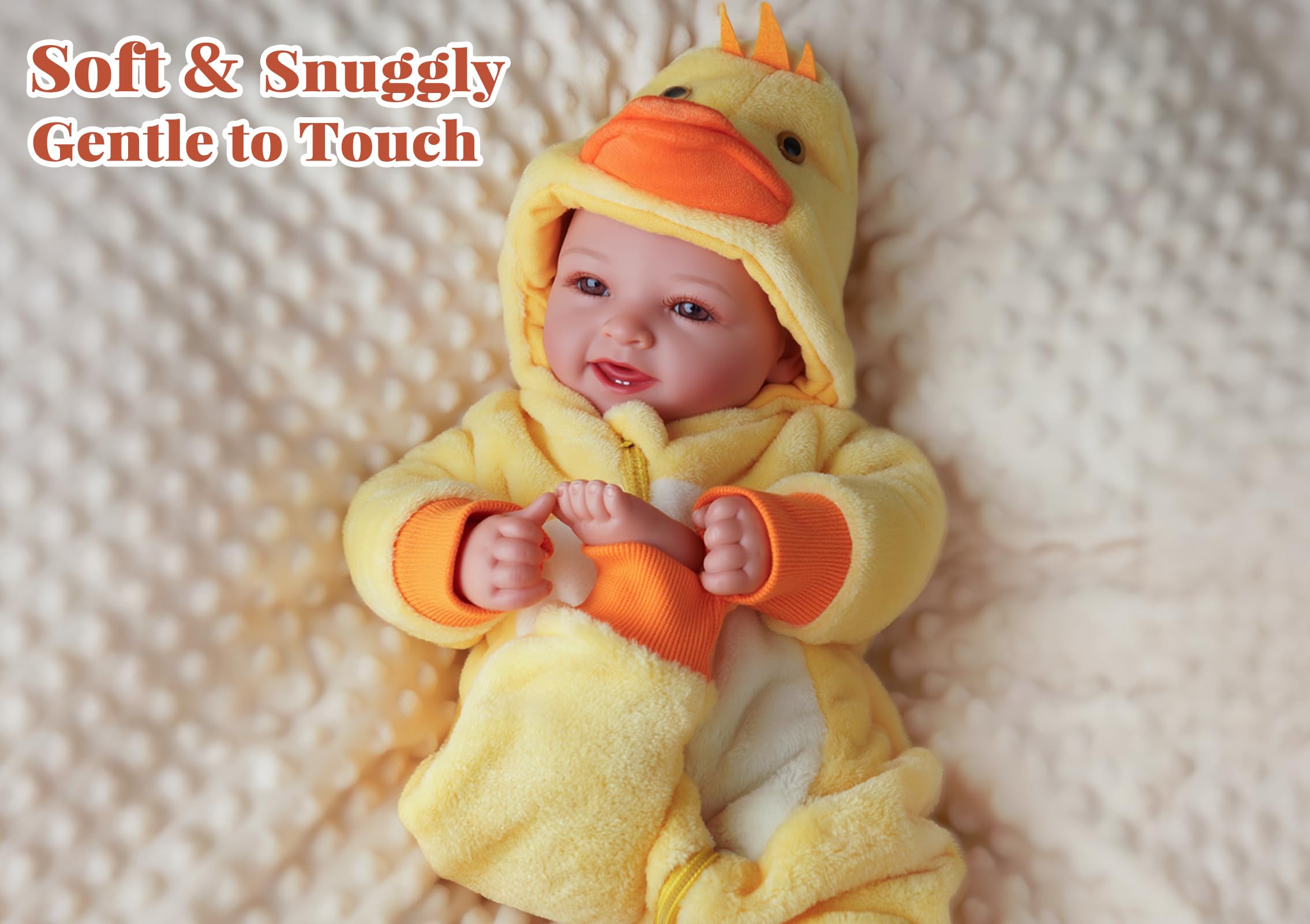 BABESIDE Baby Dolls Mia - 17 Inch Realistic Newborn Baby Doll Girl with Adorable Smile, Real Life Baby Dolls with Accessories for Kids Age 3+ Girls Gifts & Collection