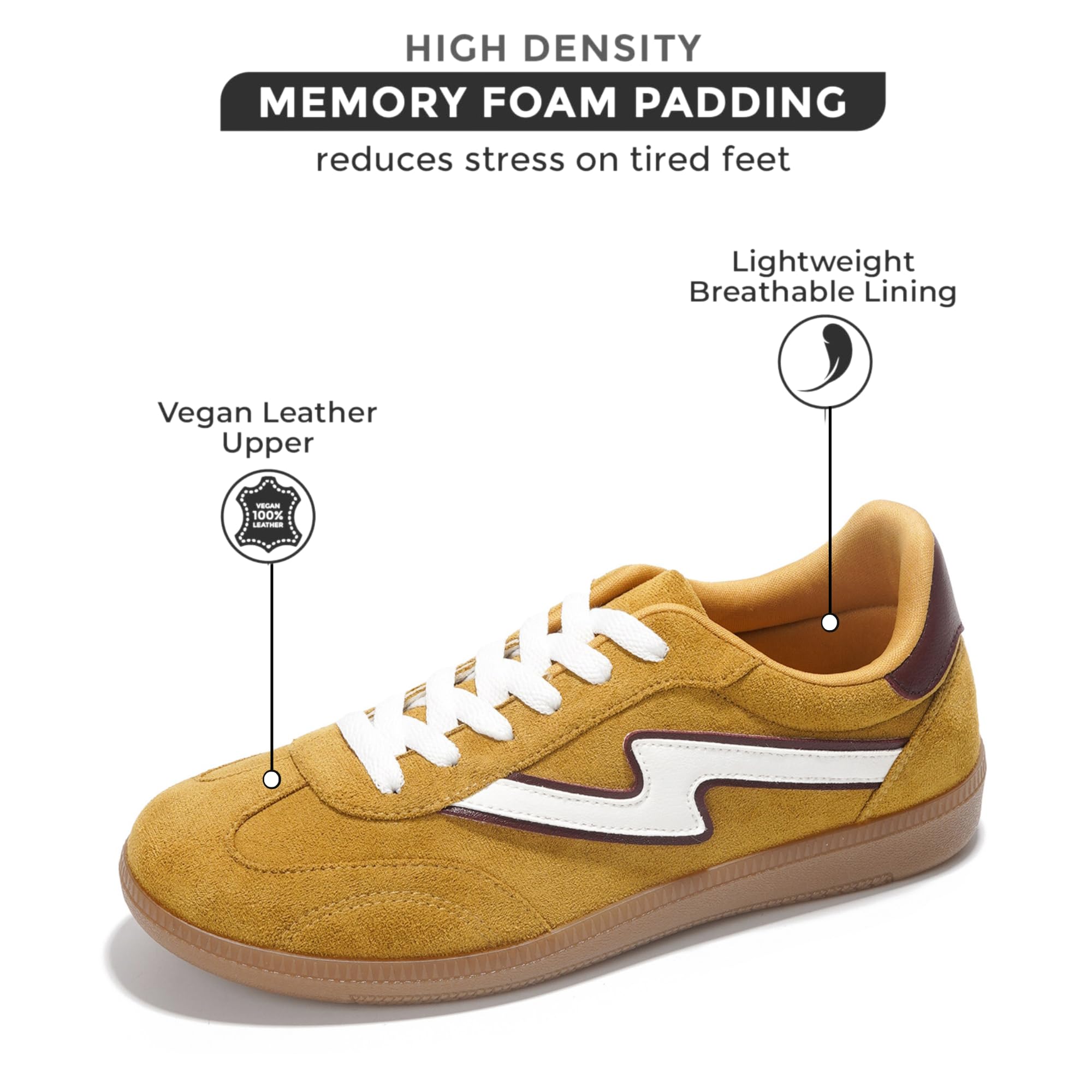 Project Cloud Sneakers for Women - Lace-Up Shoes for Women Trendy Women Sneakers with Memory Foam Insole Women's Fashion Sneakers Non-Slip Womens Shoes (Irita)