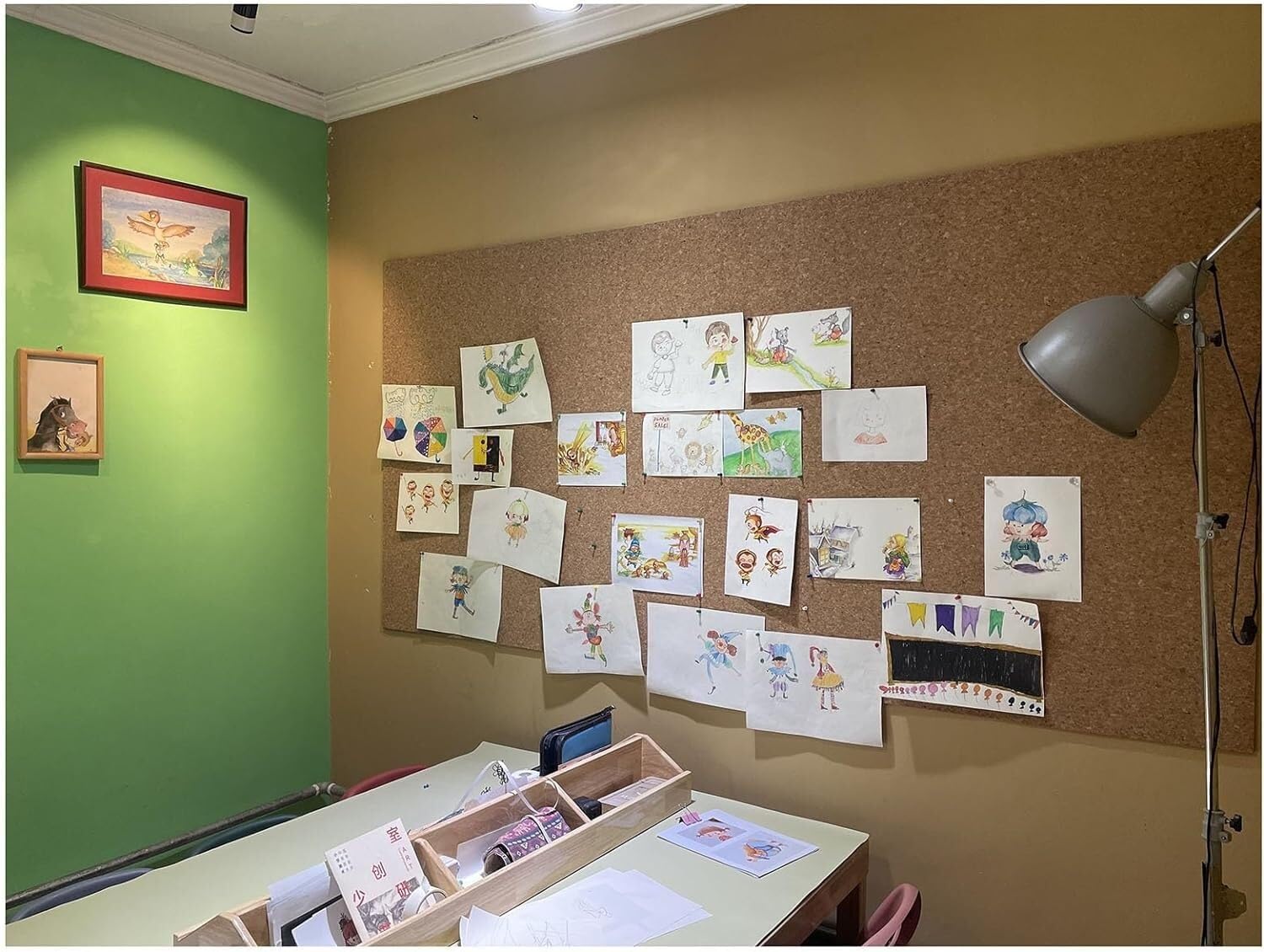 Rouleau de liège mural 1/2 pouce d'épaisseur 1,22x2,4m pour tableau d'affichage découpable