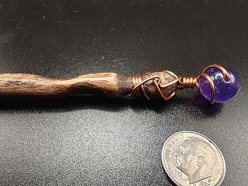 Miniatura 4 de Varita mágica de roble bola de cristal amatista
