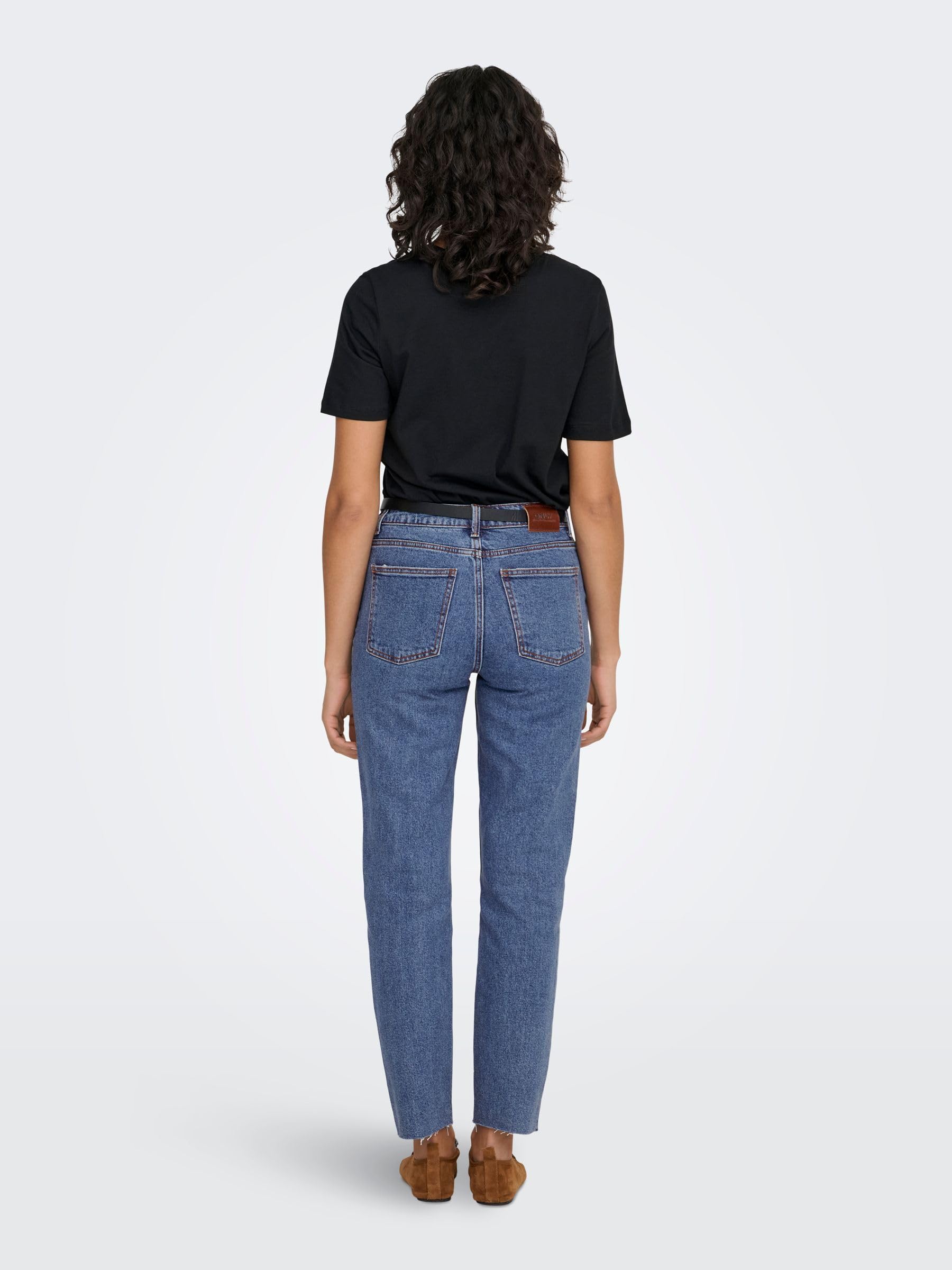 ONLY Jean Coupe Droite ONLEMILY Taille Haute Straight Fit Jeans