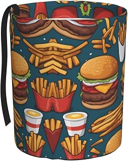 Lots of Tasty Food Car Trash can, Hanging Foldable car Trash can, car Storage Box Accessories, Suitable for Travel SUV Truck Sedan