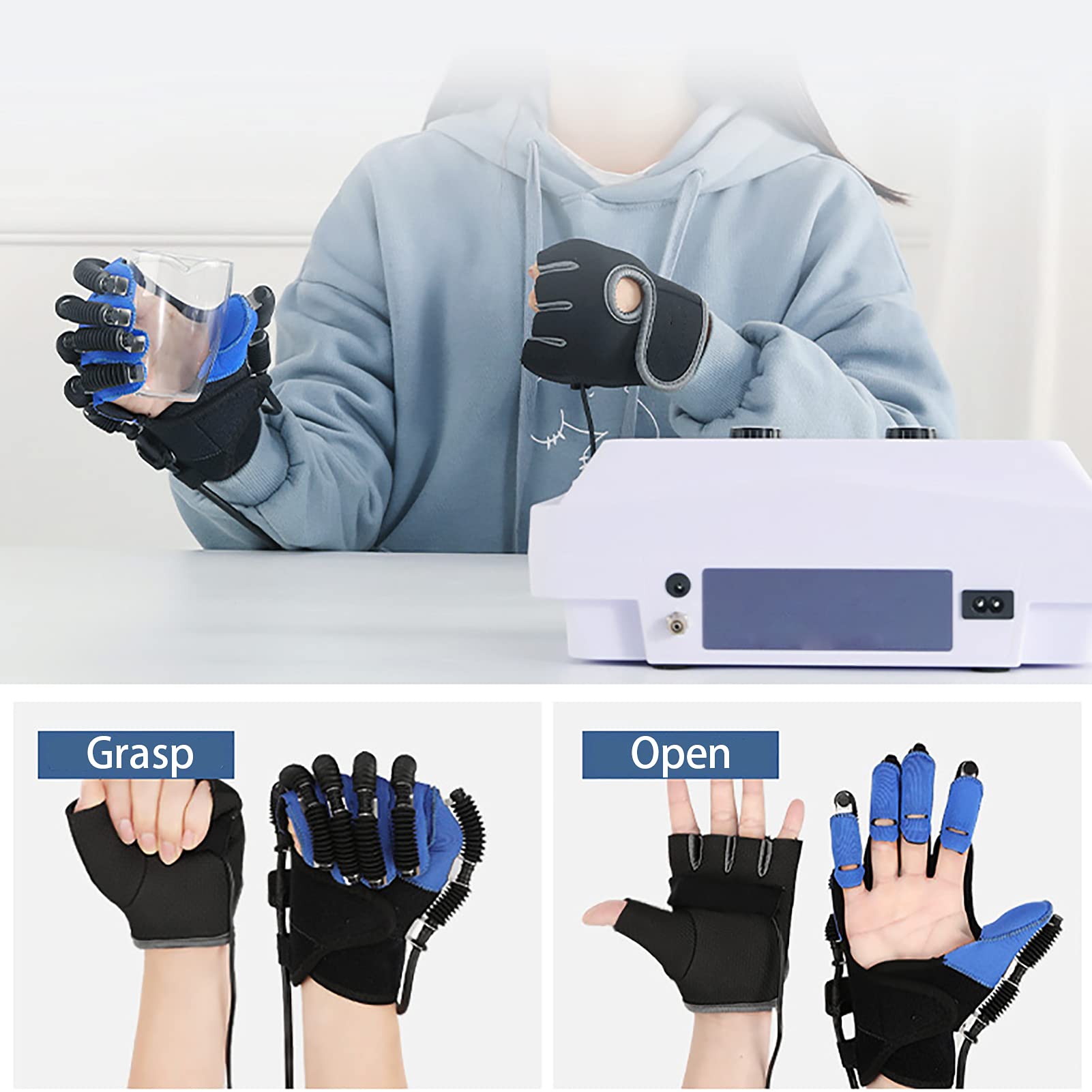 Guantes de rehabilitación para entrenamiento de dedos para recuperación de accidentes cerebrovasculares, equipo de rehabilitación para hemiplejia y terapia de manos
