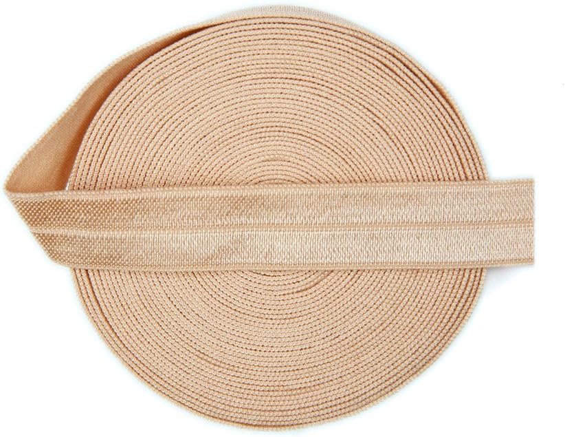 DIY PARK 5 Yard 5/8" Soild Color Fold Over Elastic Spandex Satin Band Lace Baby Headband Sewing Trim (Antique Mauve) image 5