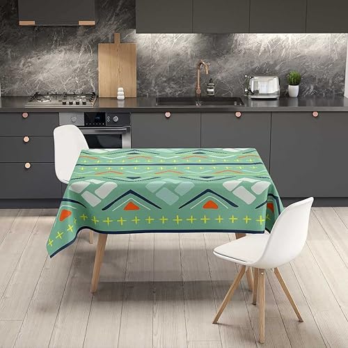 Vista 7 de Mantel Redondo para Mesa De 4 Sillas Gris Topo Gris Claro Verde Mantel Camping Lavable Resistente al Agua 30 X 30 Pulgadas